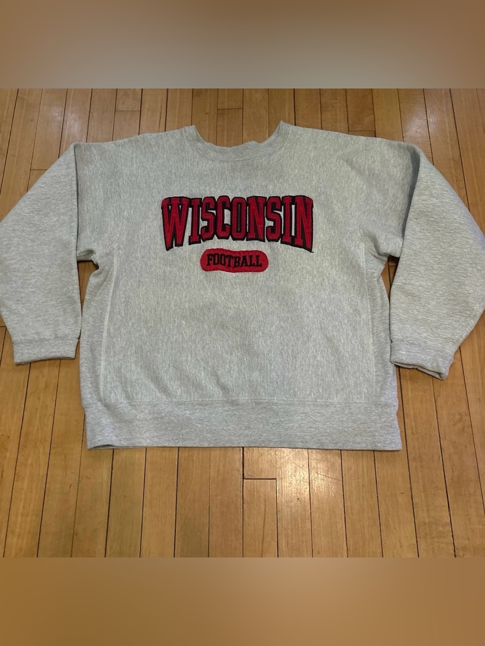 Vintage university of‎ Wisconsin Football Gray Crewneck Sweatshirt